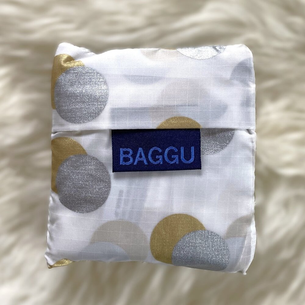 NWOT Baby Baggu - SIlver & Gold Dots